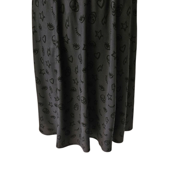 TORRID Plus Size Black & Gray Challis Skull Mini Skater Dress 2X - Picture 11 of 16